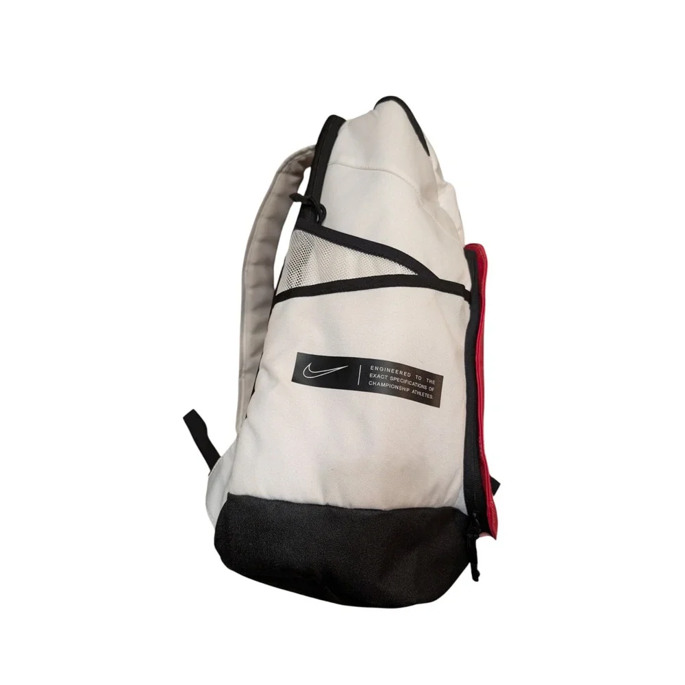 Nike Hoops Elite Pro Basketball Backpack White Black‎ Red BA5555-100